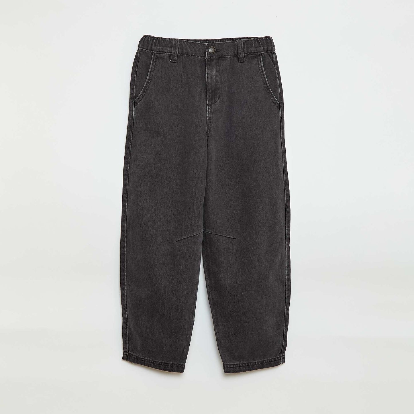 Balloon Leg Denim Jeans BLACK