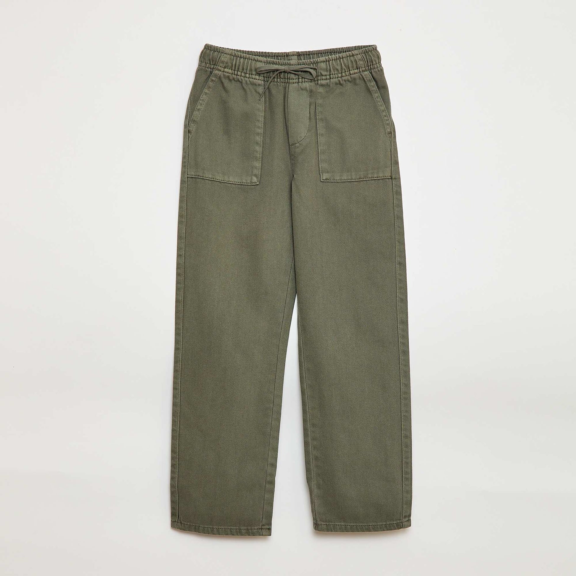 Joggers with Elasticated Waistband and Drawstring GREEN