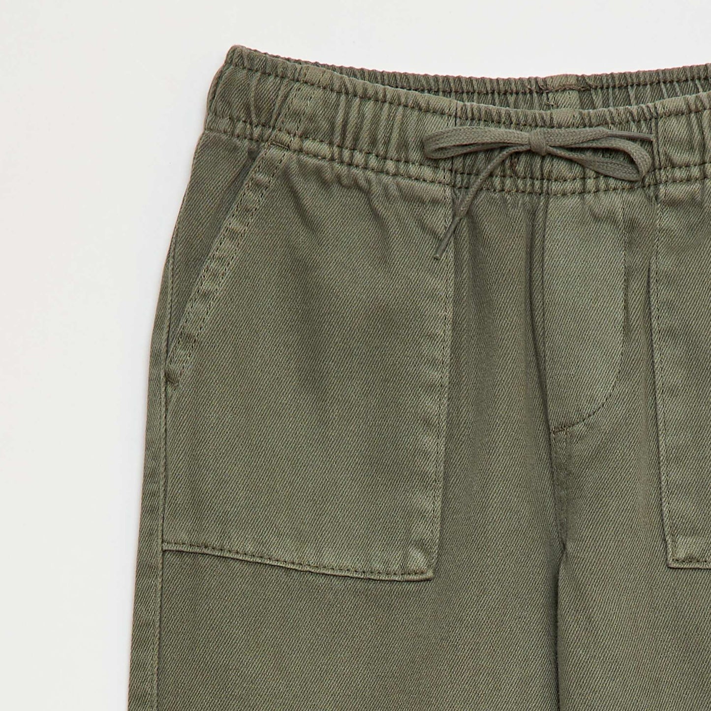Joggers with Elasticated Waistband and Drawstring GREEN