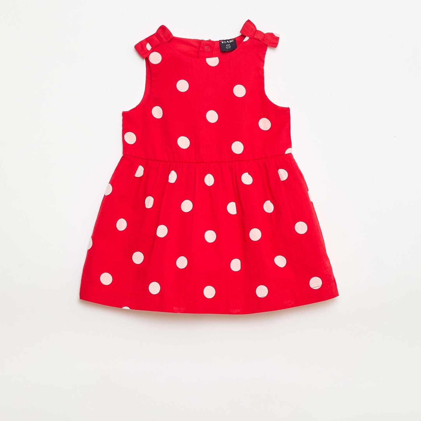 Sleeveless flared dress RED