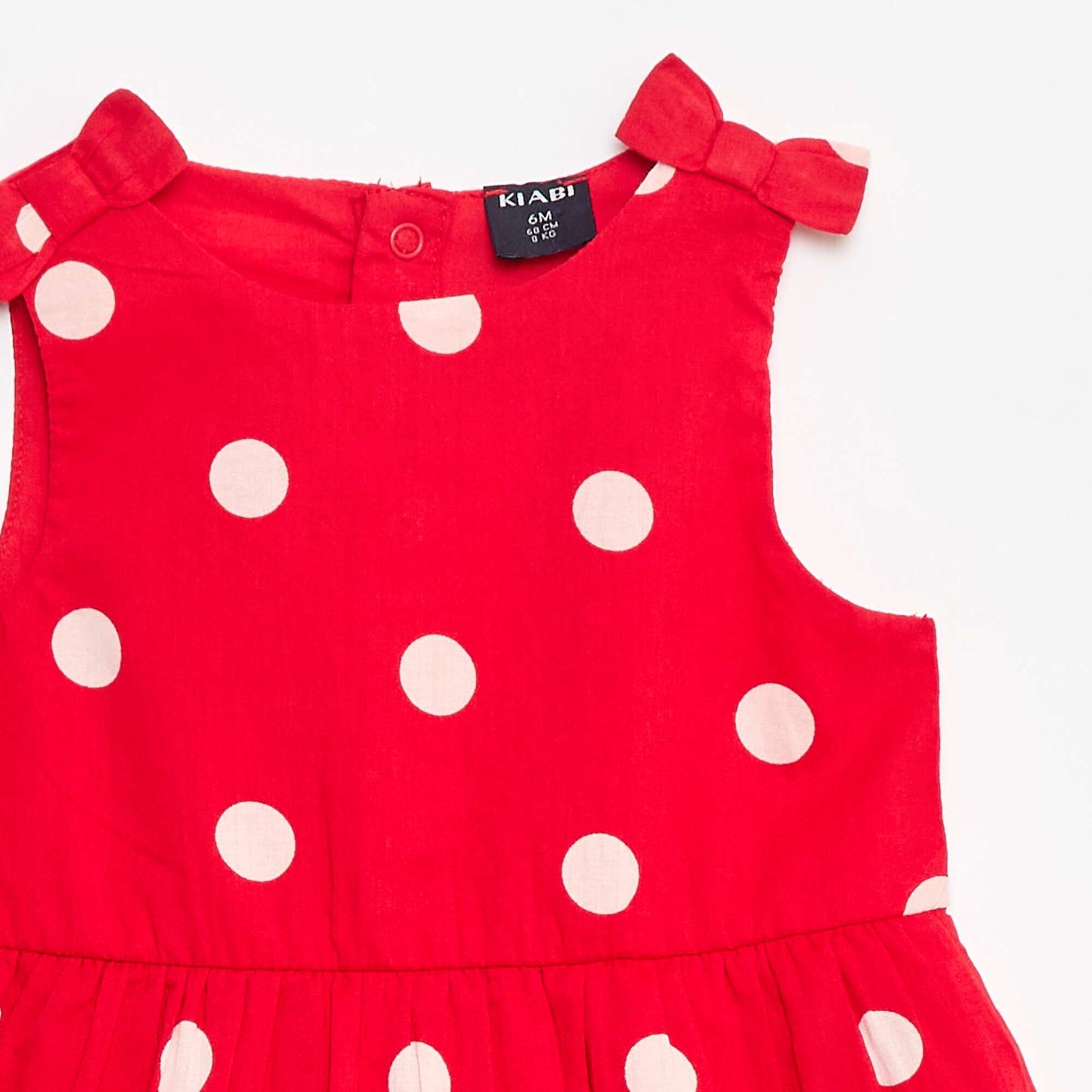 Sleeveless flared dress RED