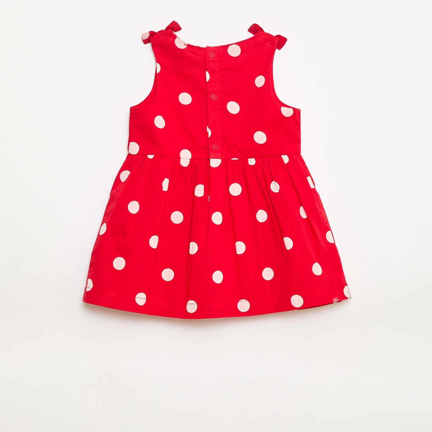 Sleeveless flared dress RED