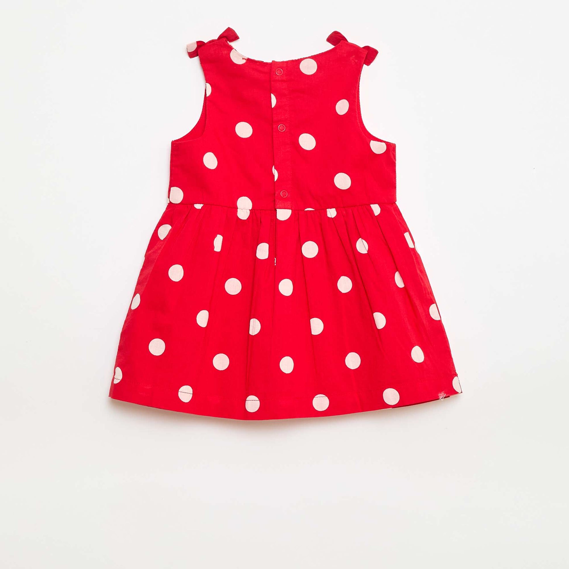 Sleeveless flared dress RED
