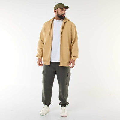 Tapered-Leg Cotton Pants KHAKI