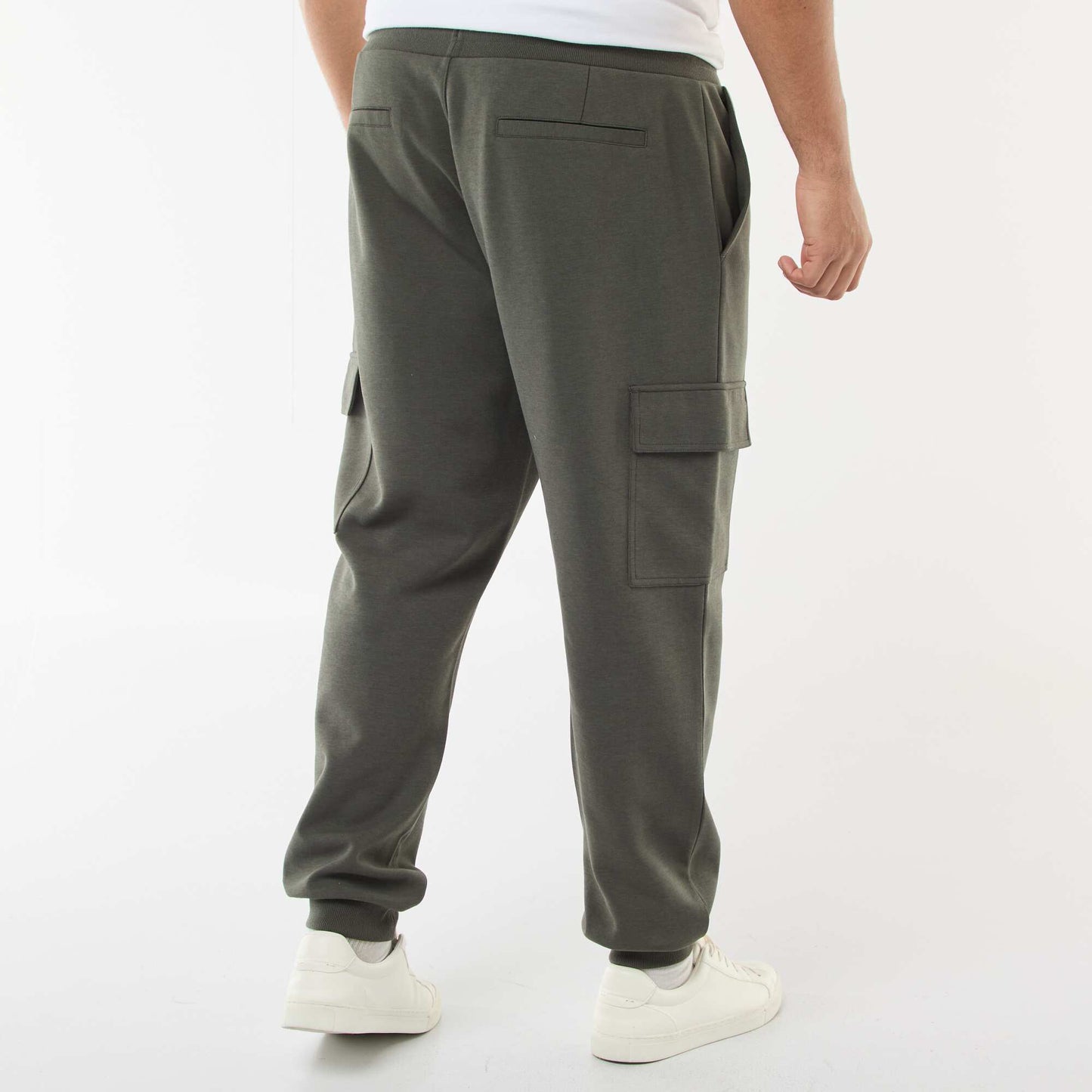 Tapered-Leg Cotton Pants KHAKI