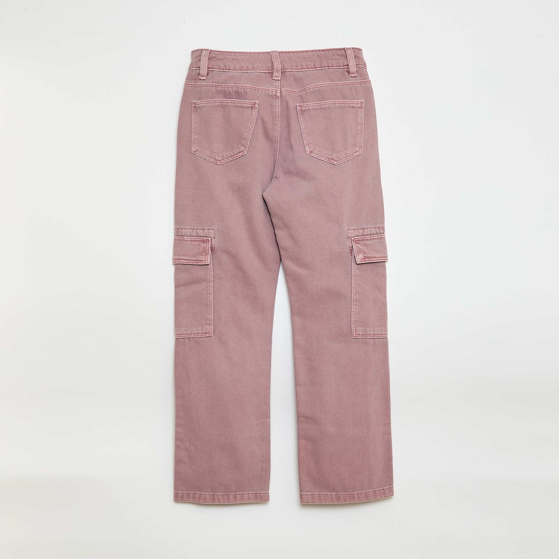 Multi-Pocket Denim Trousers PURPLE