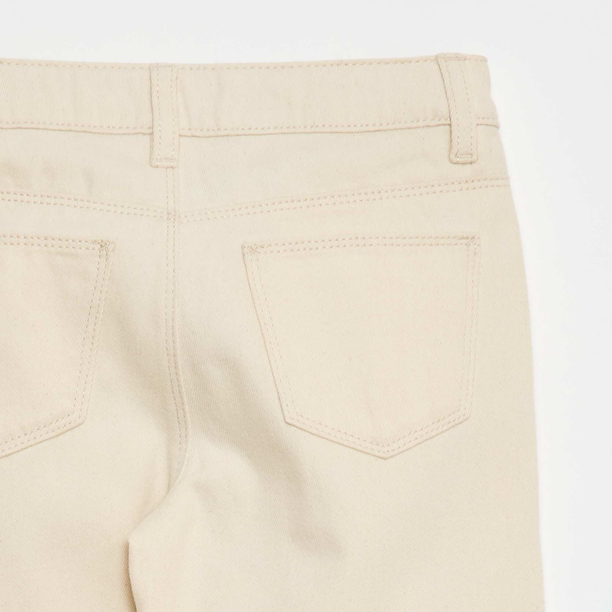 Multi-Pocket Denim Trousers WHITE