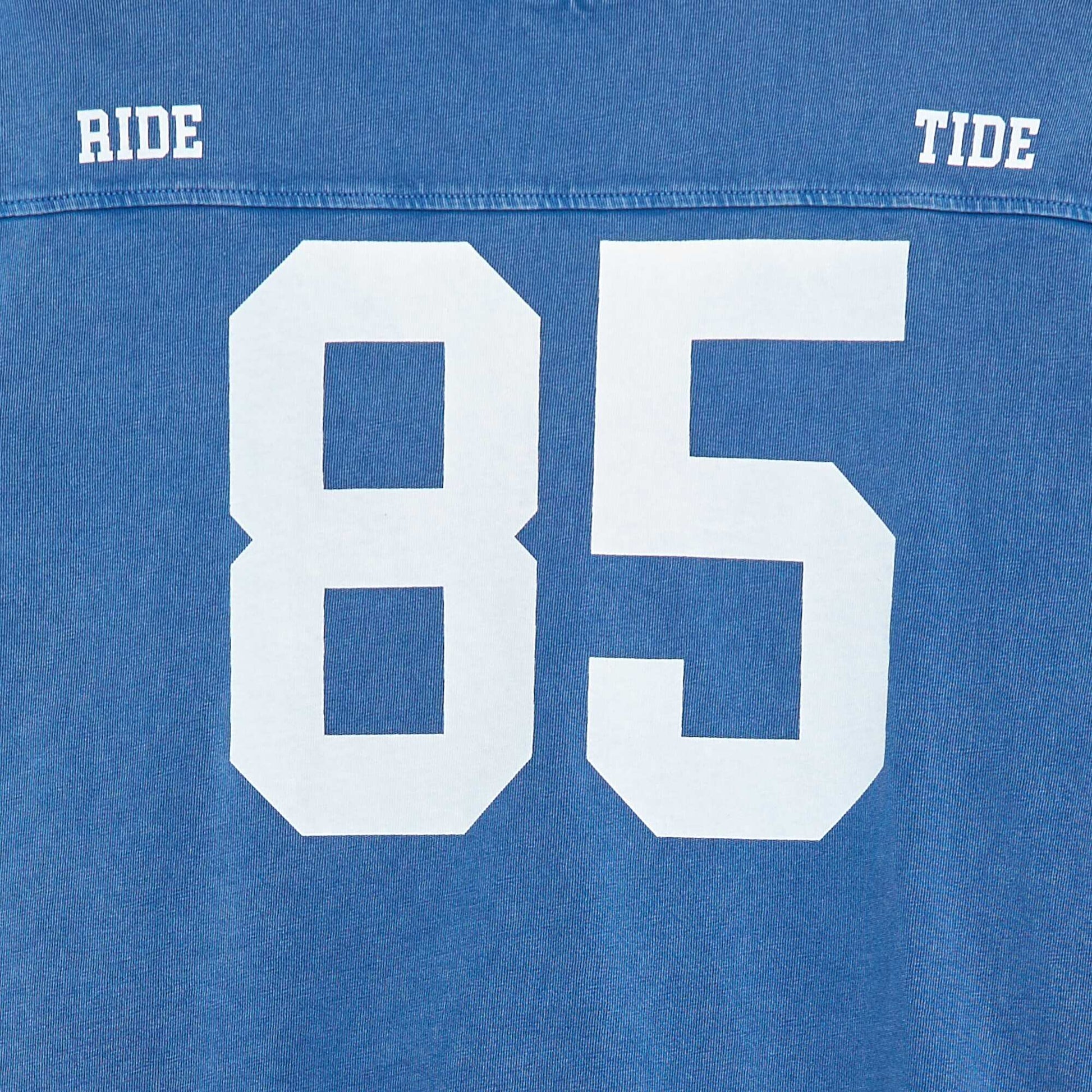 Long-sleeved American sport-style T-shirt BLUE