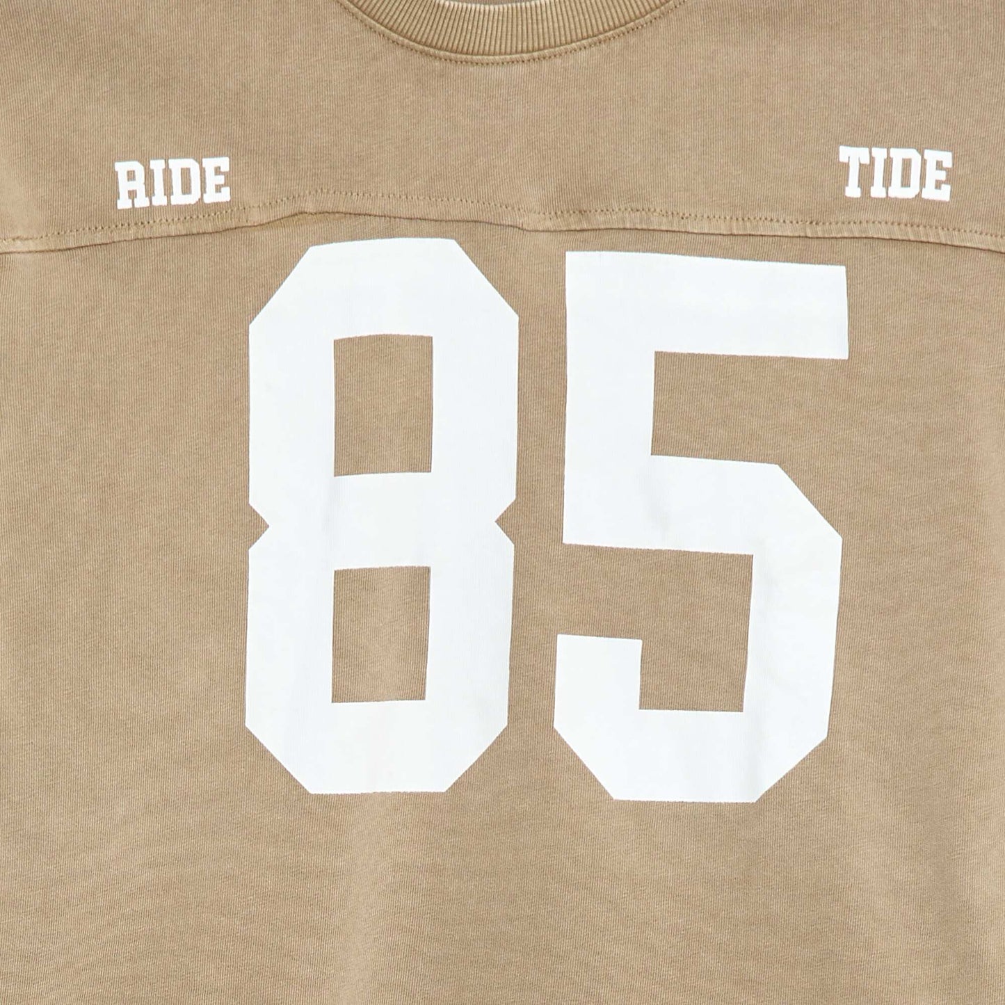 Long-sleeved American sport-style T-shirt BEIGE