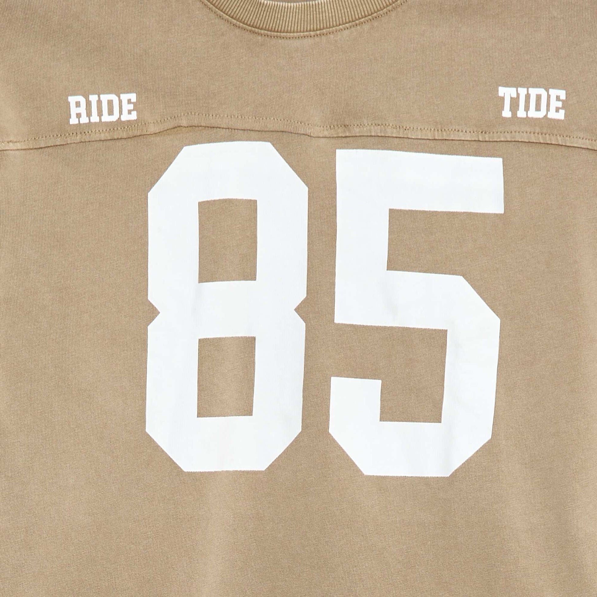 Long-sleeved American sport-style T-shirt BEIGE