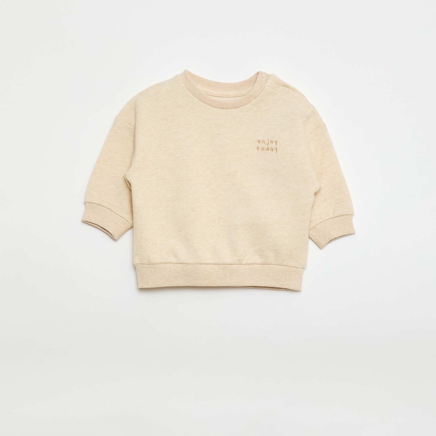 Marled French Terry Sweatshirt BEIGE