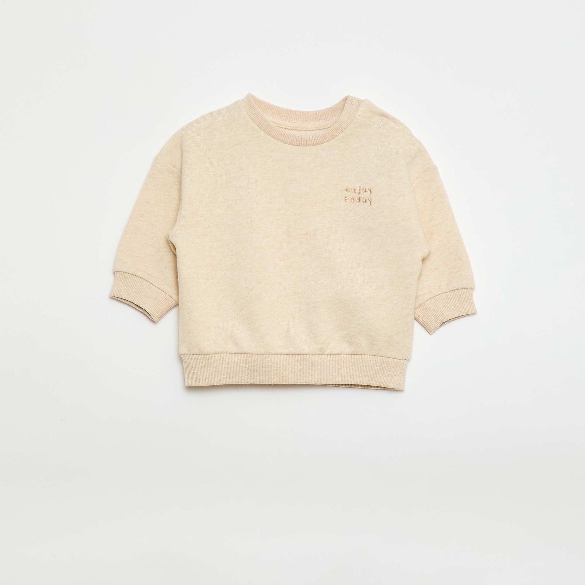 Marled French Terry Sweatshirt BEIGE