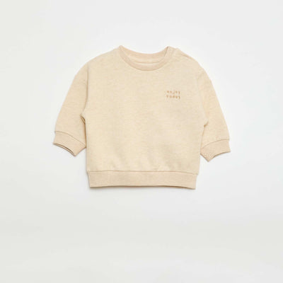Marled French Terry Sweatshirt BEIGE