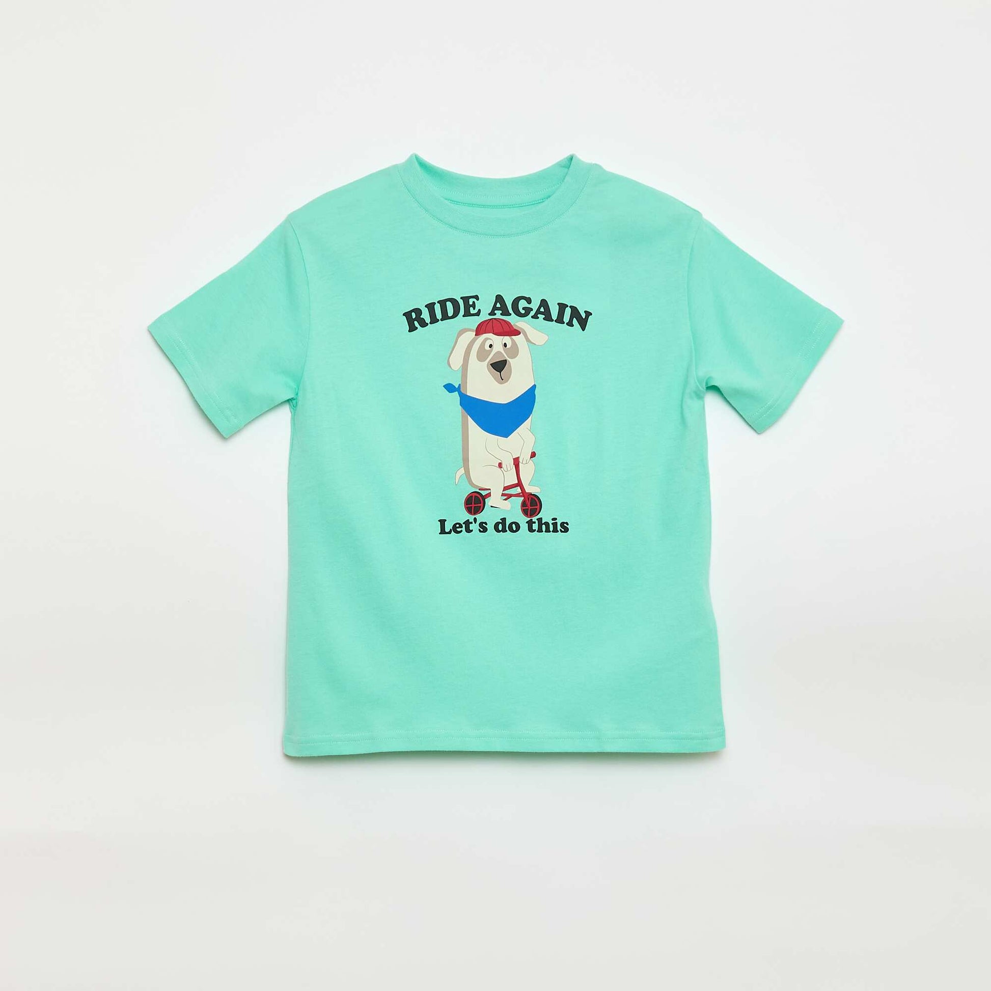 Printed Short-Sleeve T-Shirt BLUE