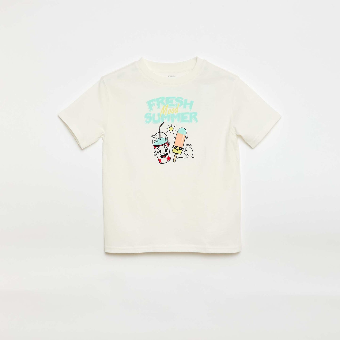 Printed Short-Sleeve T-Shirt BEIGE