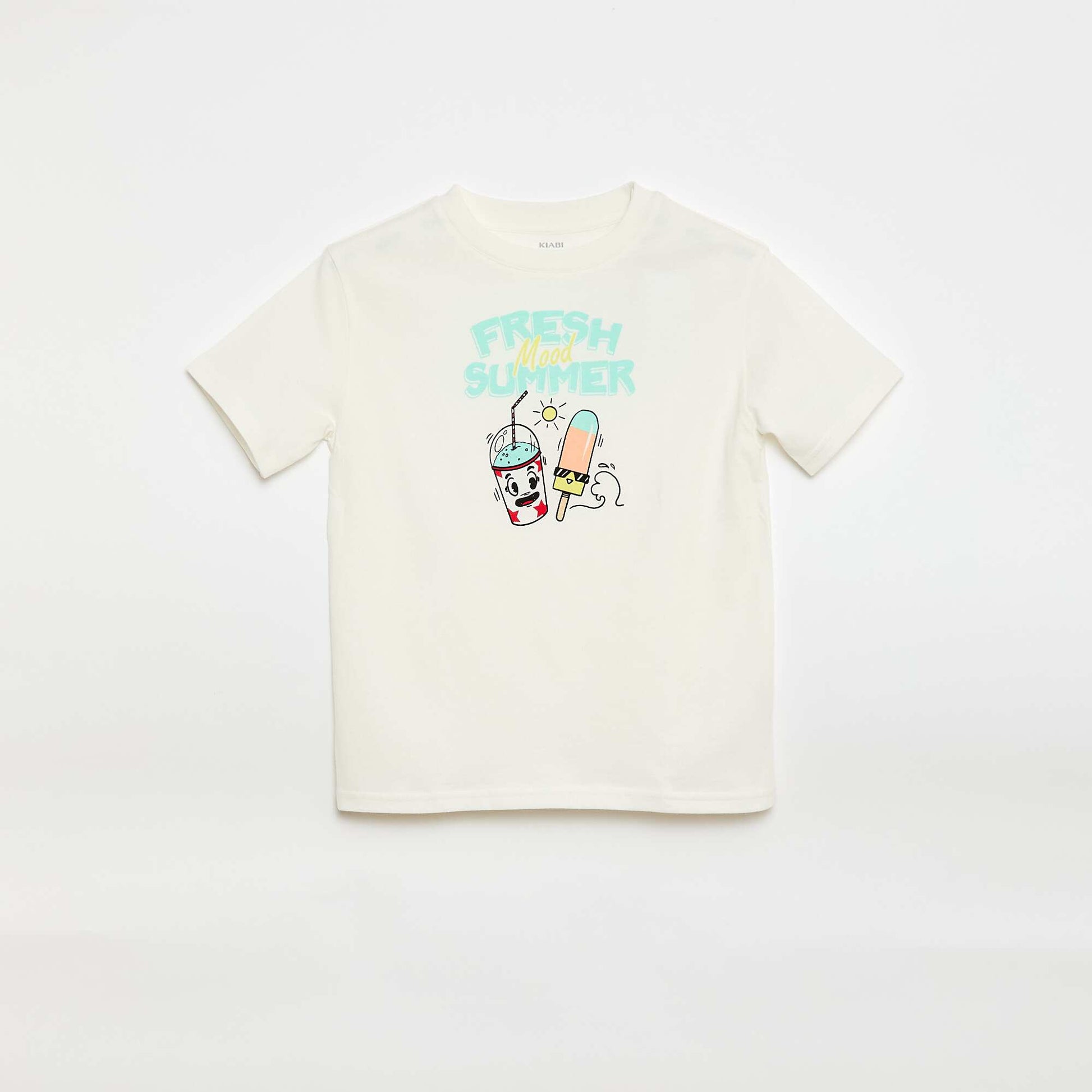 Printed Short-Sleeve T-Shirt BEIGE