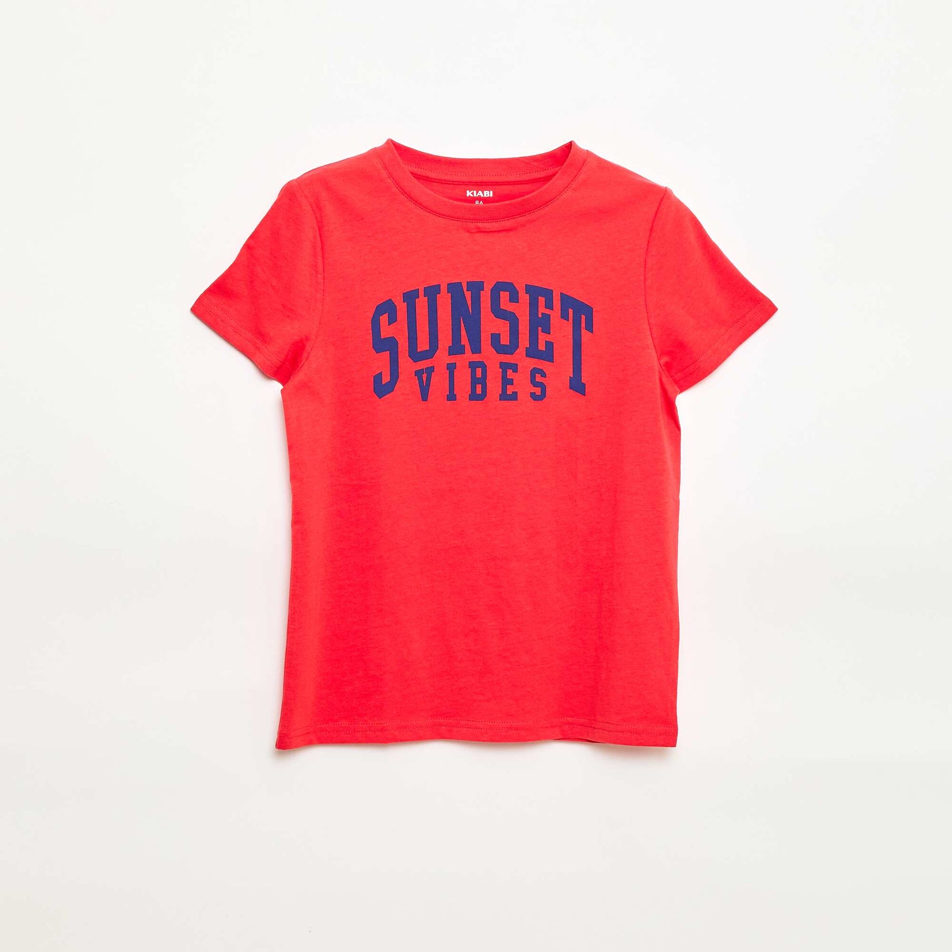 Printed Message T-Shirt RED