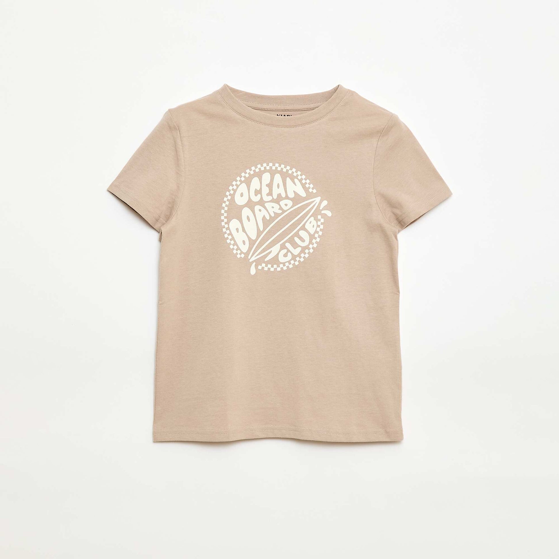 Printed Message T-Shirt BEIGE
