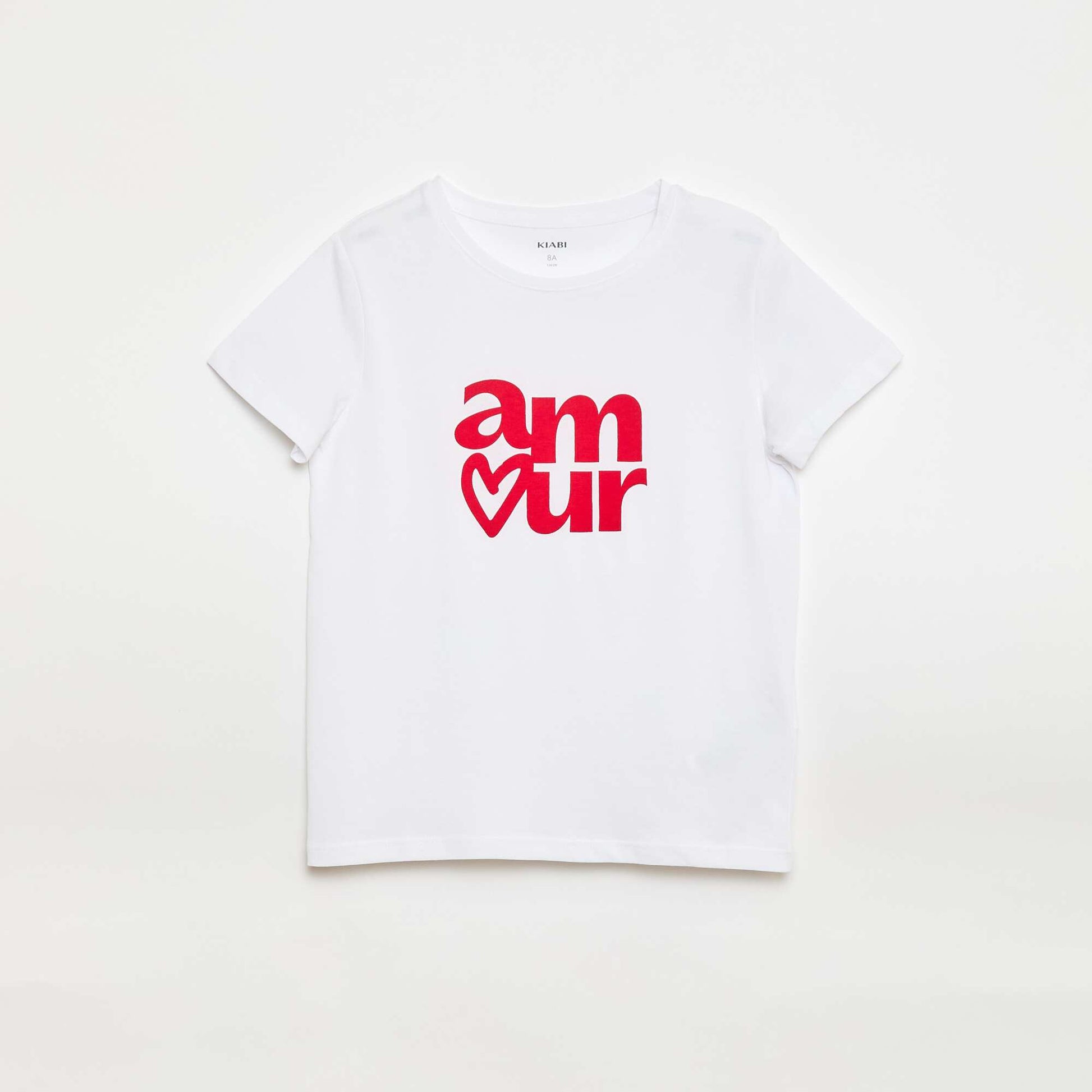 Short-Sleeve Printed Message T-Shirt WHITE