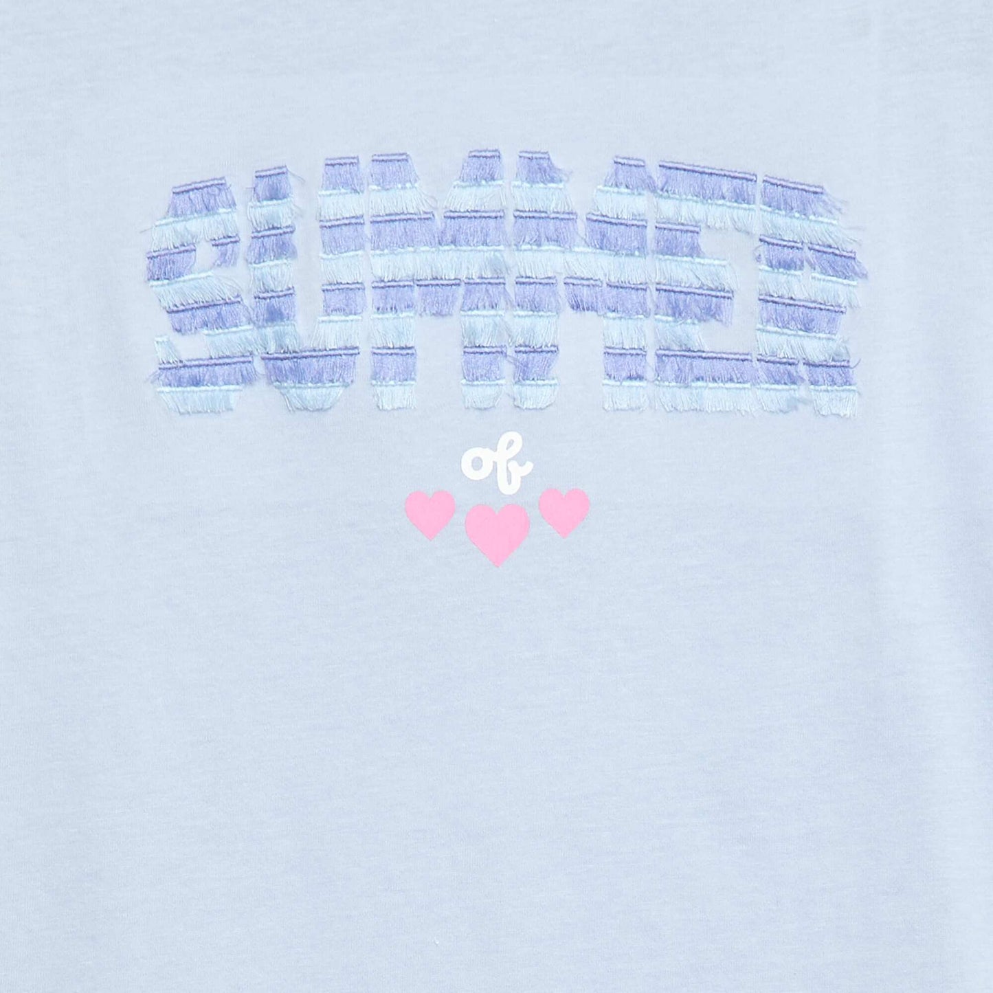 Short-sleeved T-shirt with sequin design BLUE