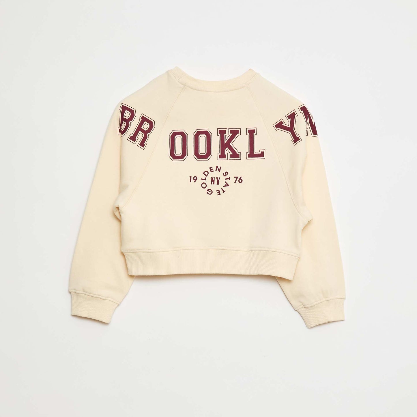 Printed sweatshirt fabric sweater WHITE