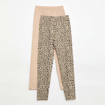 2-Pack of Long Leggings BEIGE