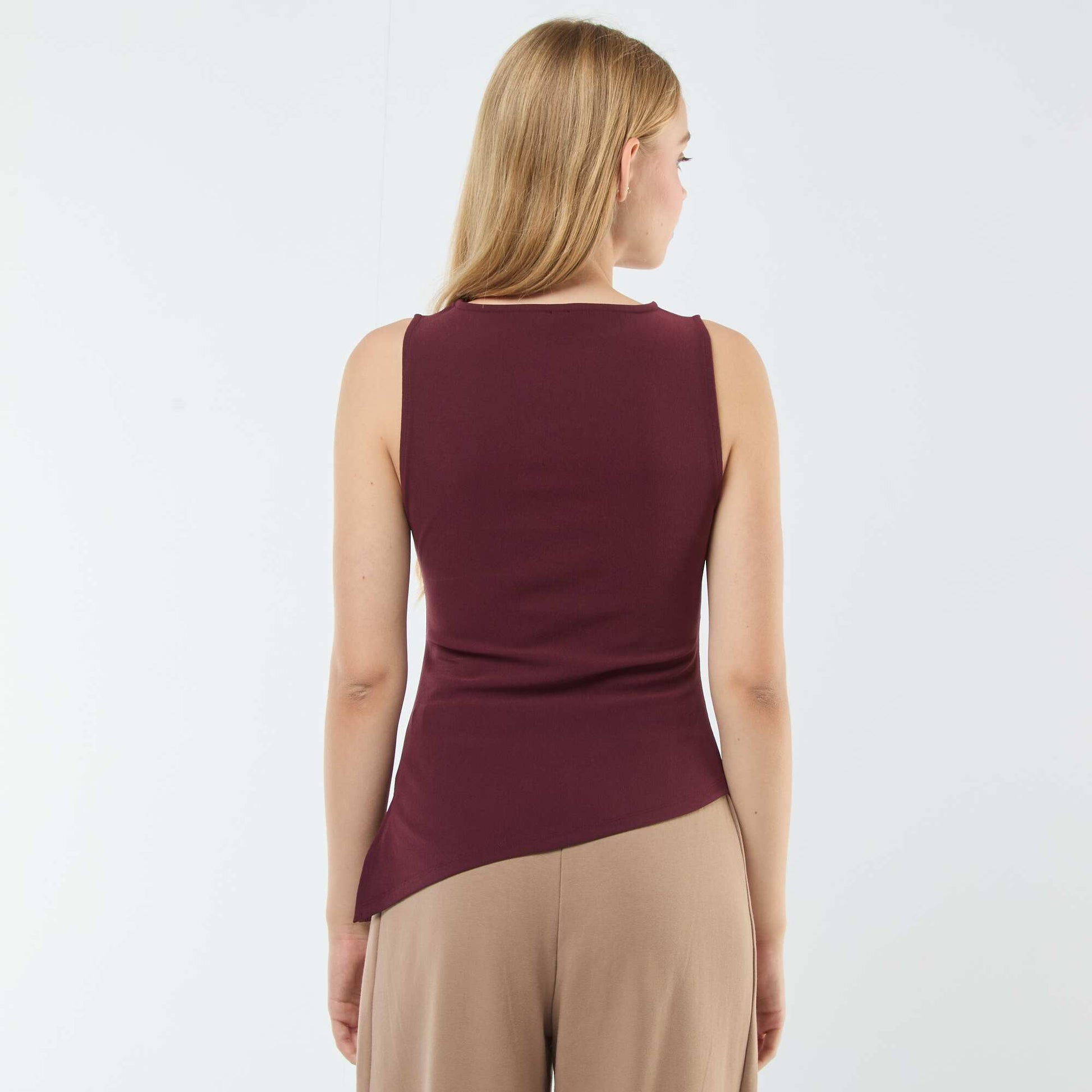 Asymmetric vest top RED