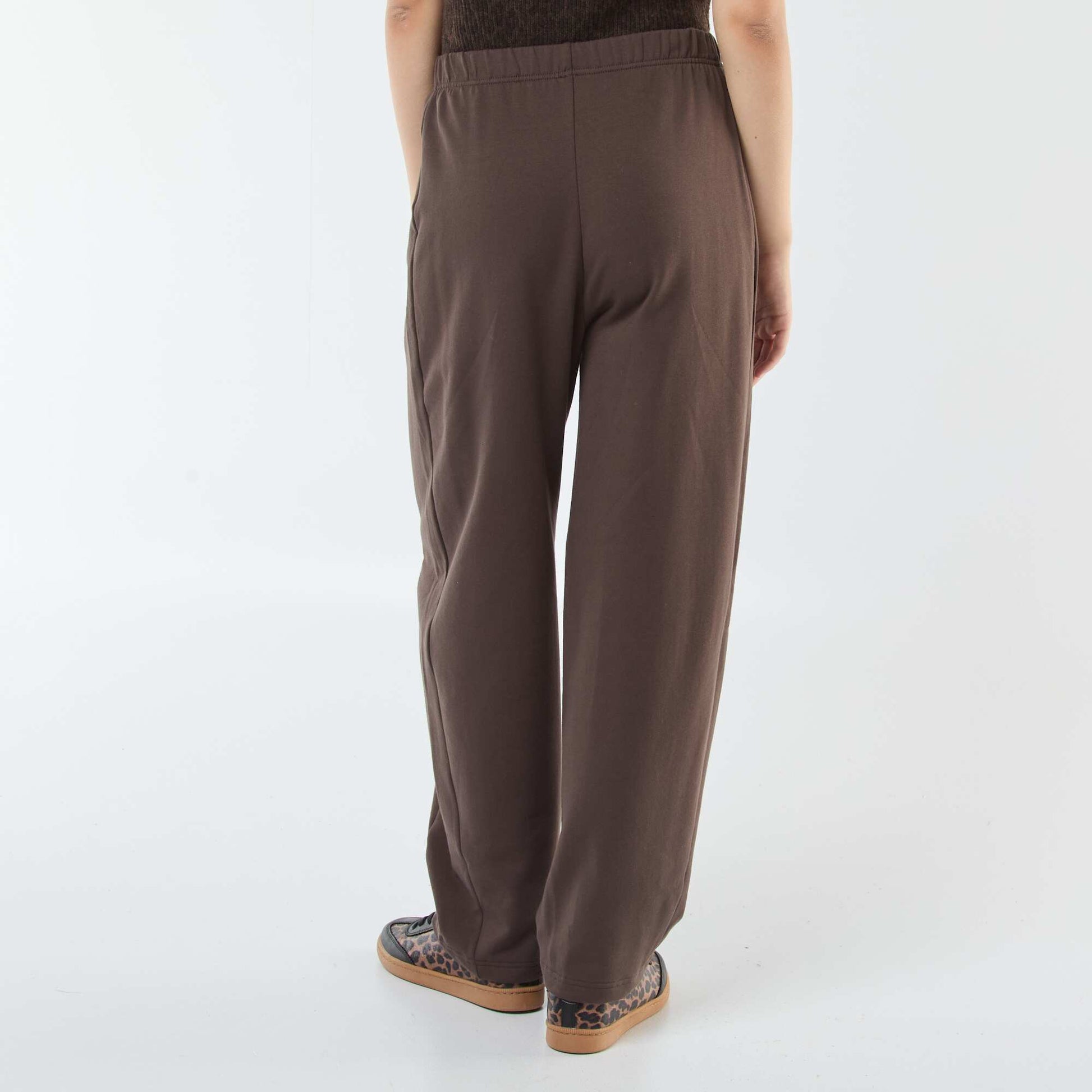 Barrel-style joggers BROWN