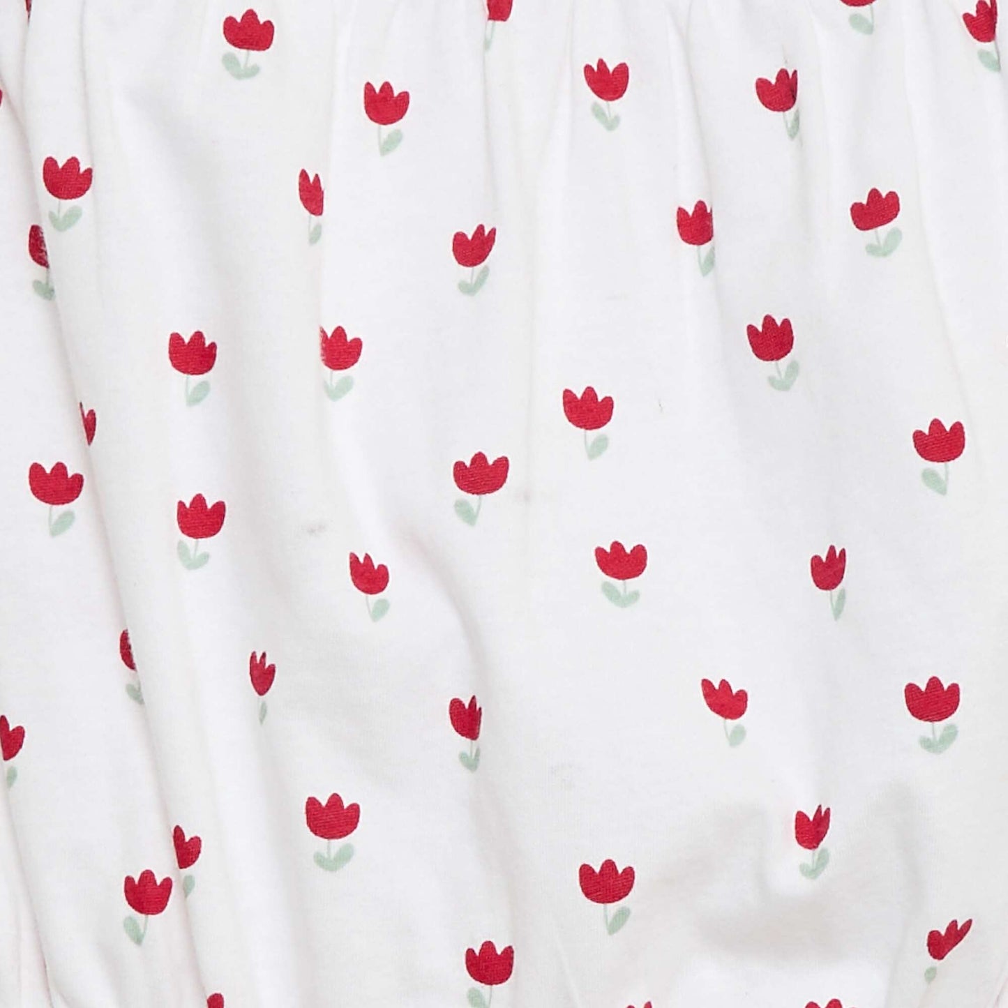 Printed Cotton Romper WHITE