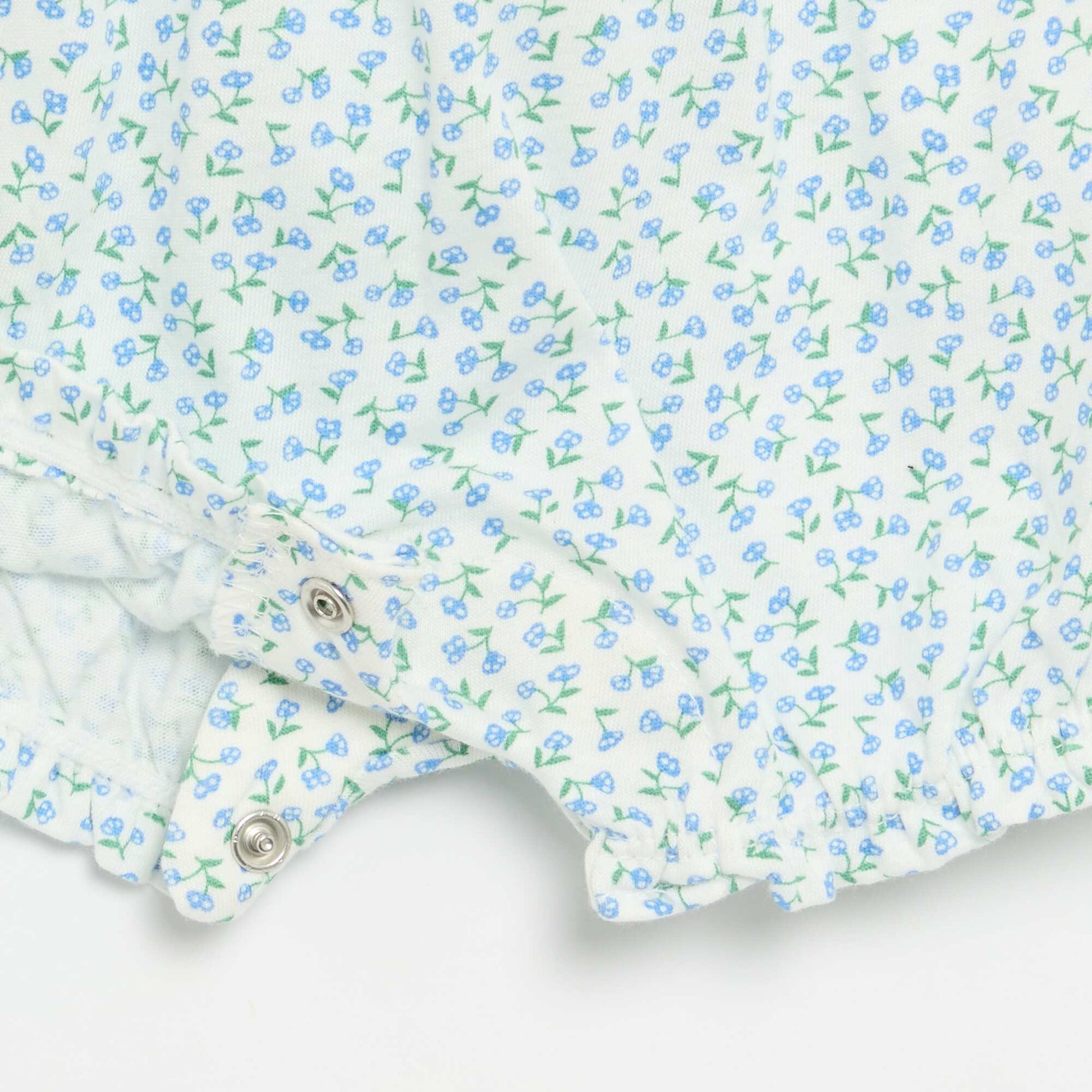 Printed Cotton Romper BLUE
