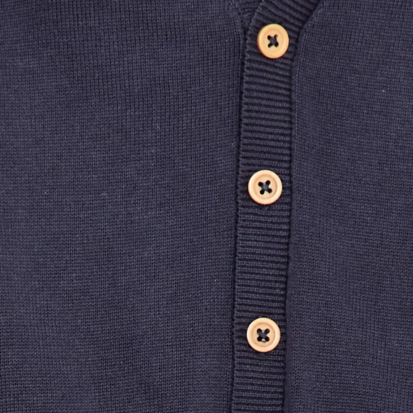 Fine knit V-neck cardigan BLUE