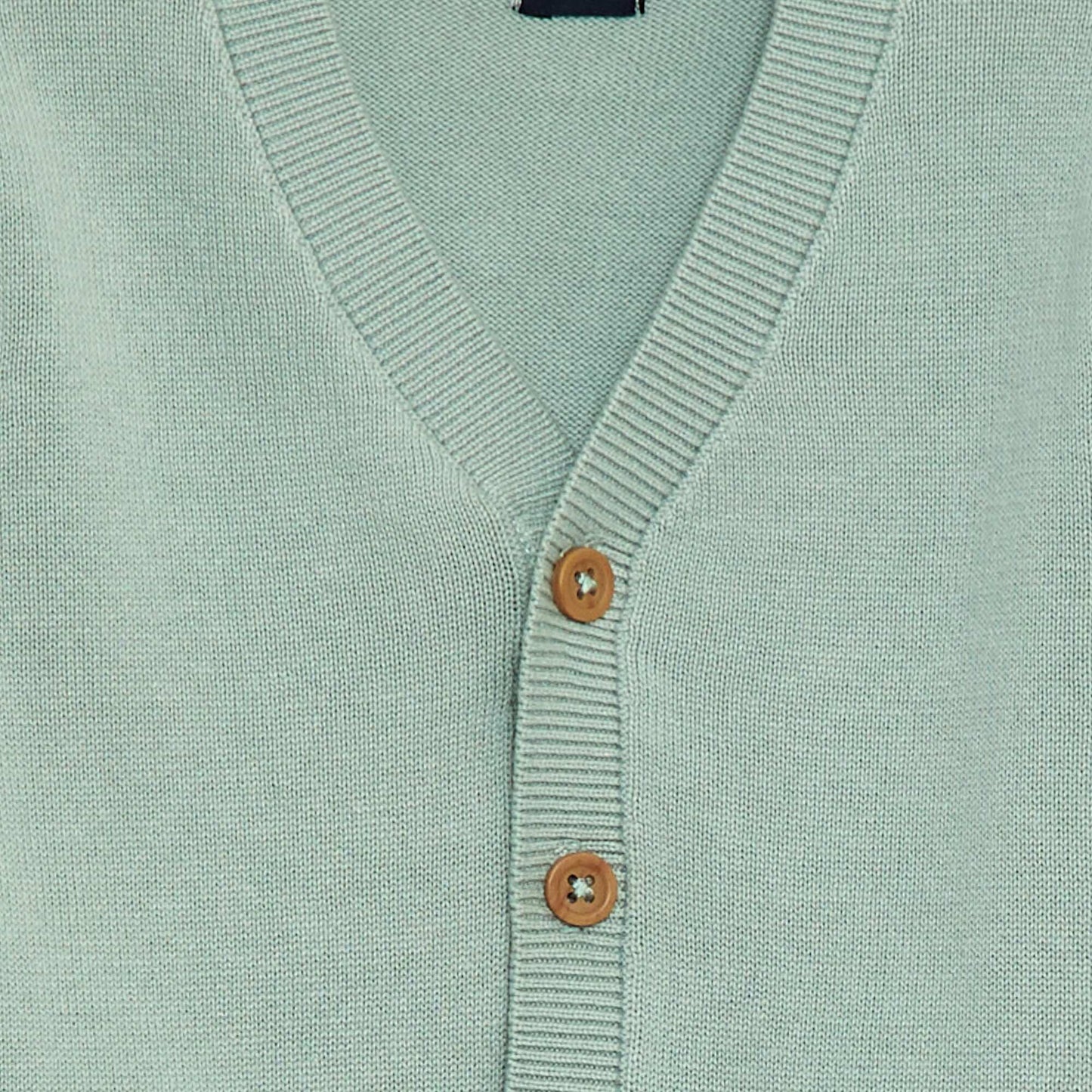 Fine knit V-neck cardigan GREEN