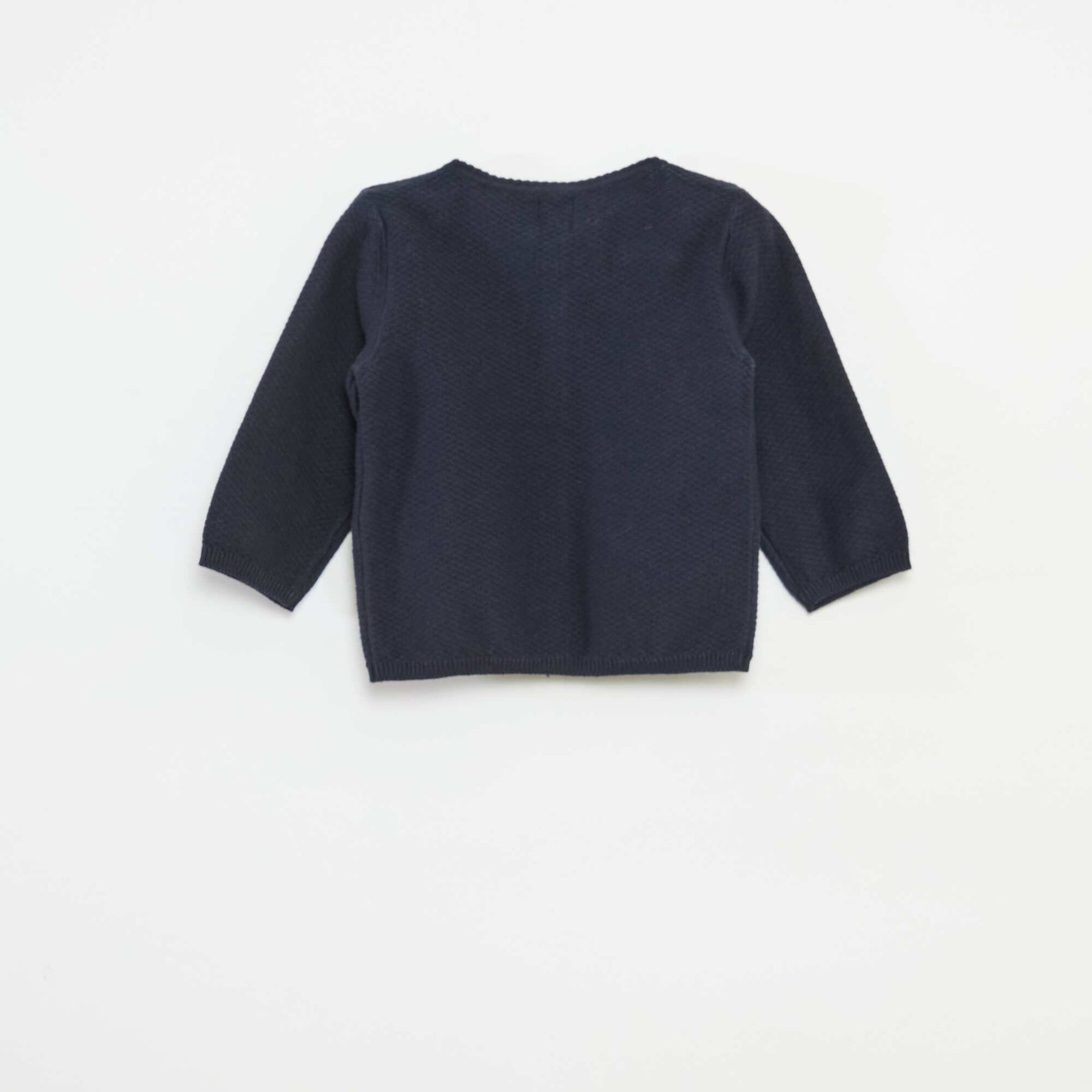 Plain Knit Cardigan BLUE