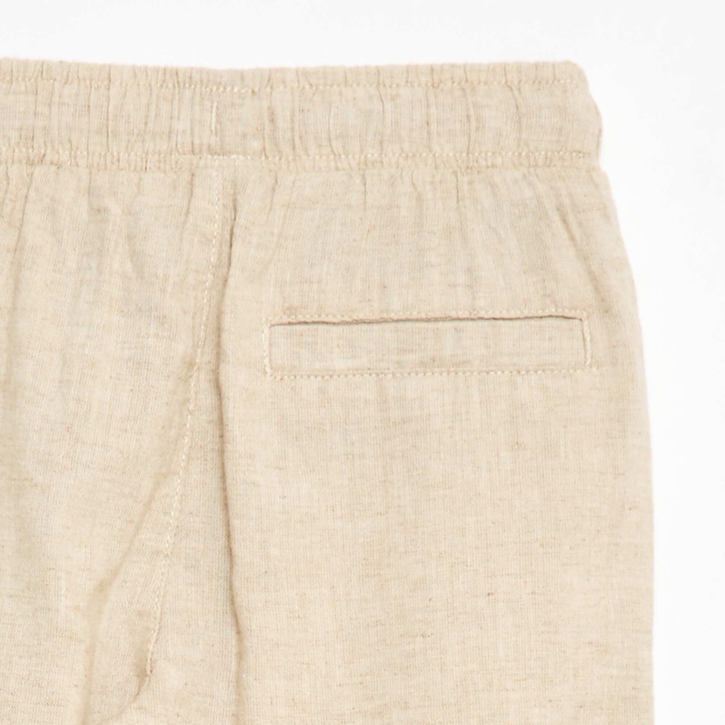 Regular Fit Linen Blend Trousers WHITE