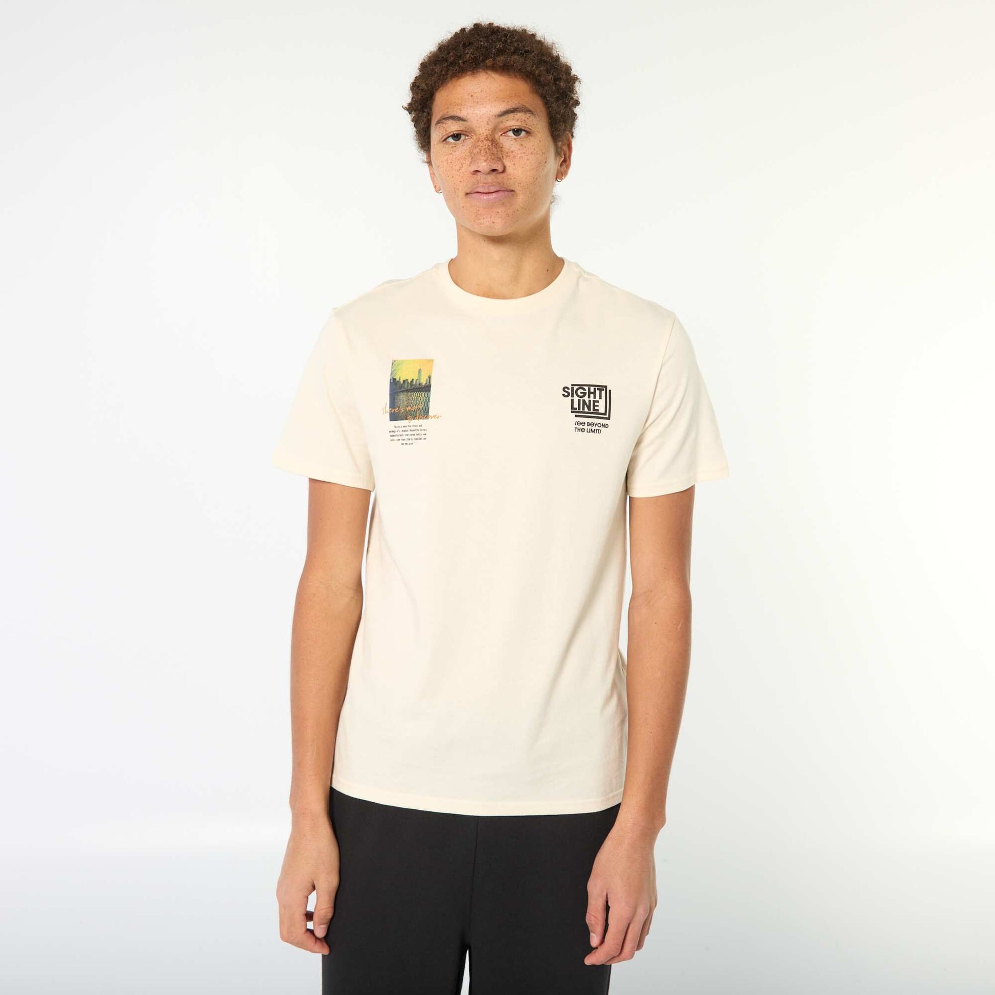 Printed Cotton Short-Sleeve T-Shirt WHITE