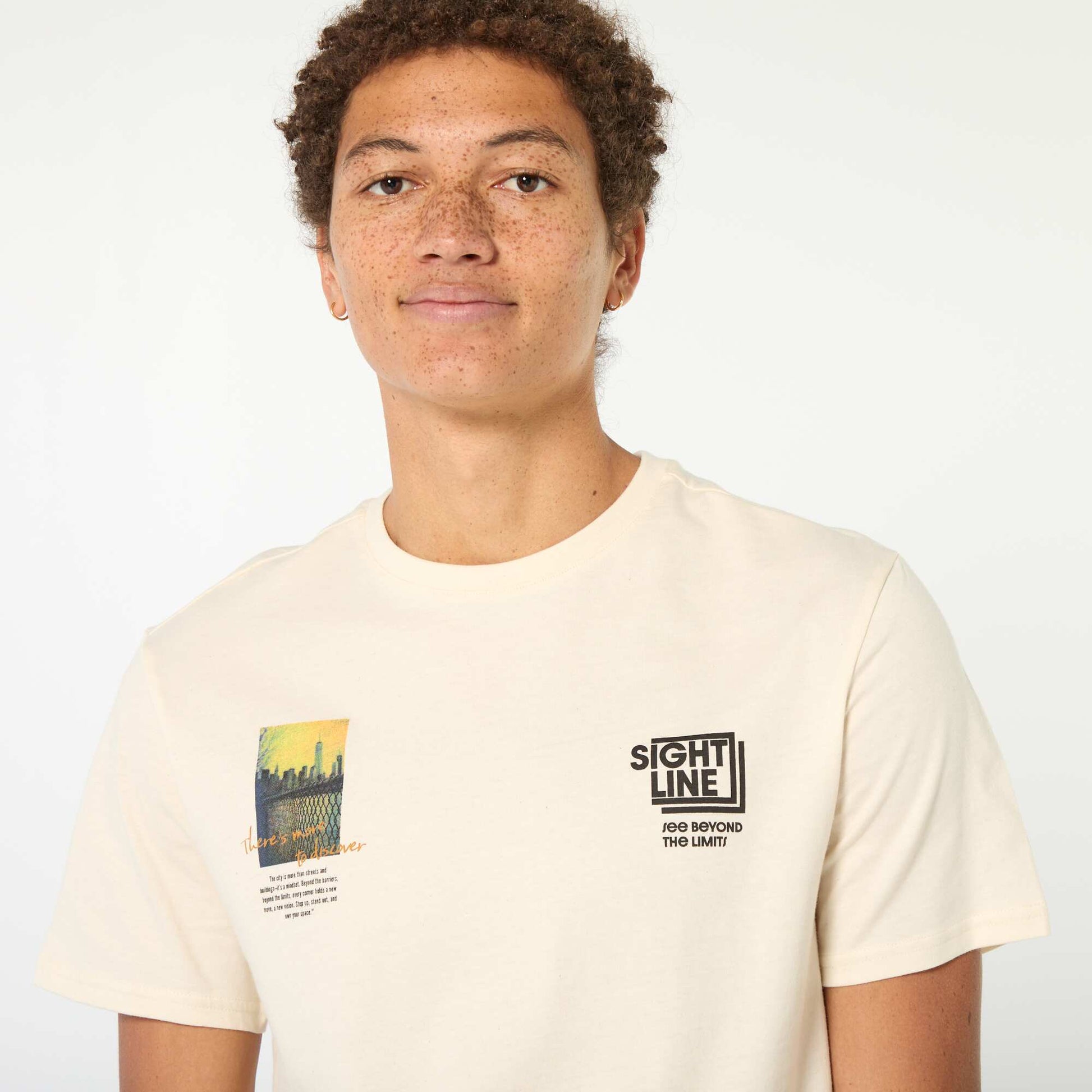 Printed Cotton Short-Sleeve T-Shirt WHITE