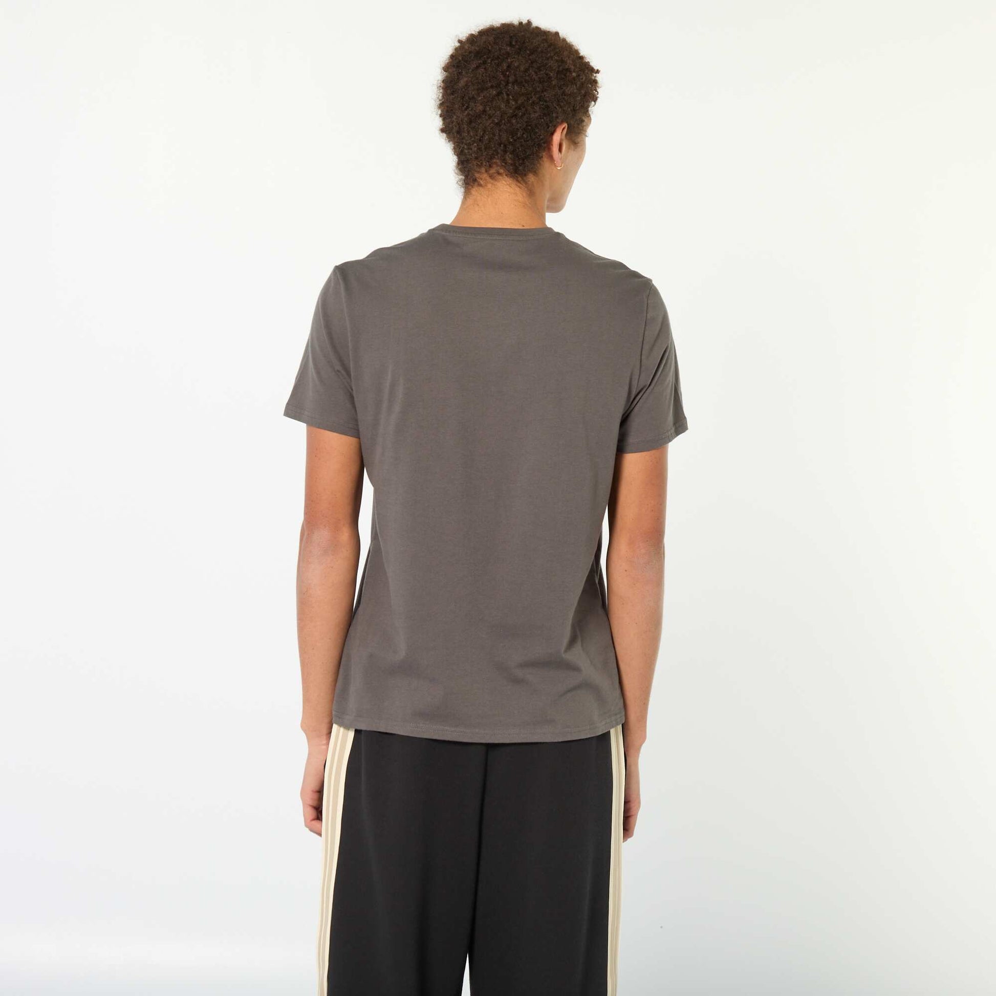 Printed Cotton Short-Sleeve T-Shirt GREY