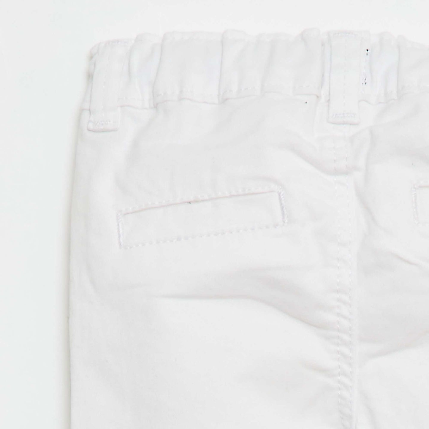 Stretch Cotton Straight-Leg Chinos WHITE