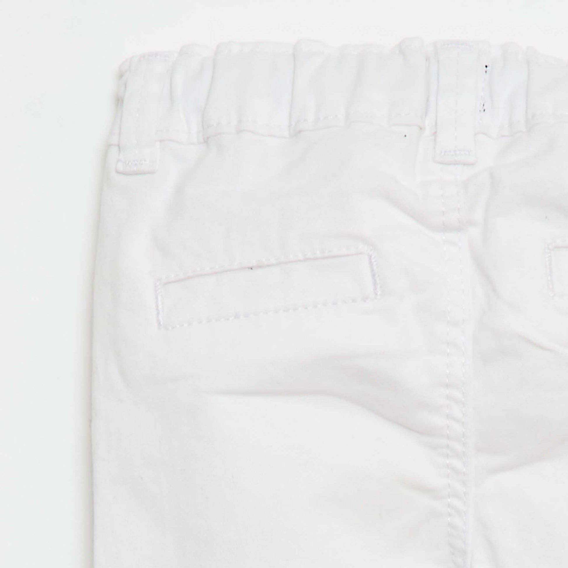 Stretch Cotton Straight-Leg Chinos WHITE