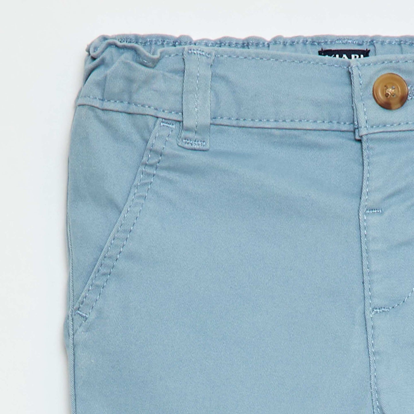 Stretch Cotton Straight Leg Chinos BLUE