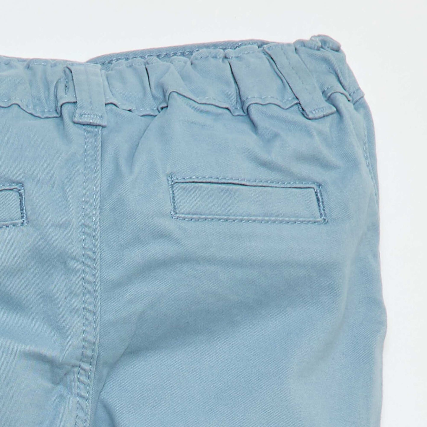Stretch Cotton Straight Leg Chinos BLUE