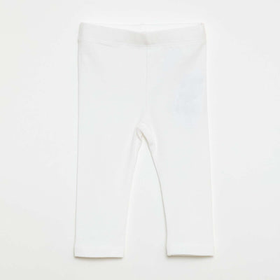 Plain Long Leggings WHITE