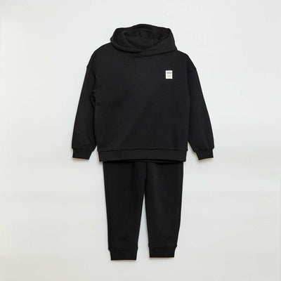 Sweatshirt + Jogging Pants Set - 2 Pieces BLACK