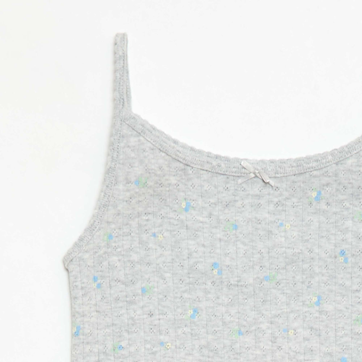 Patterned Tank Top & Shorts Pajama Set - 2 Pieces GREY