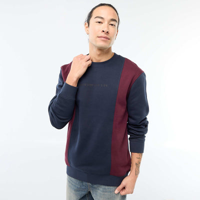 Colorblock Sweatshirt with Sportswear Style BLUE