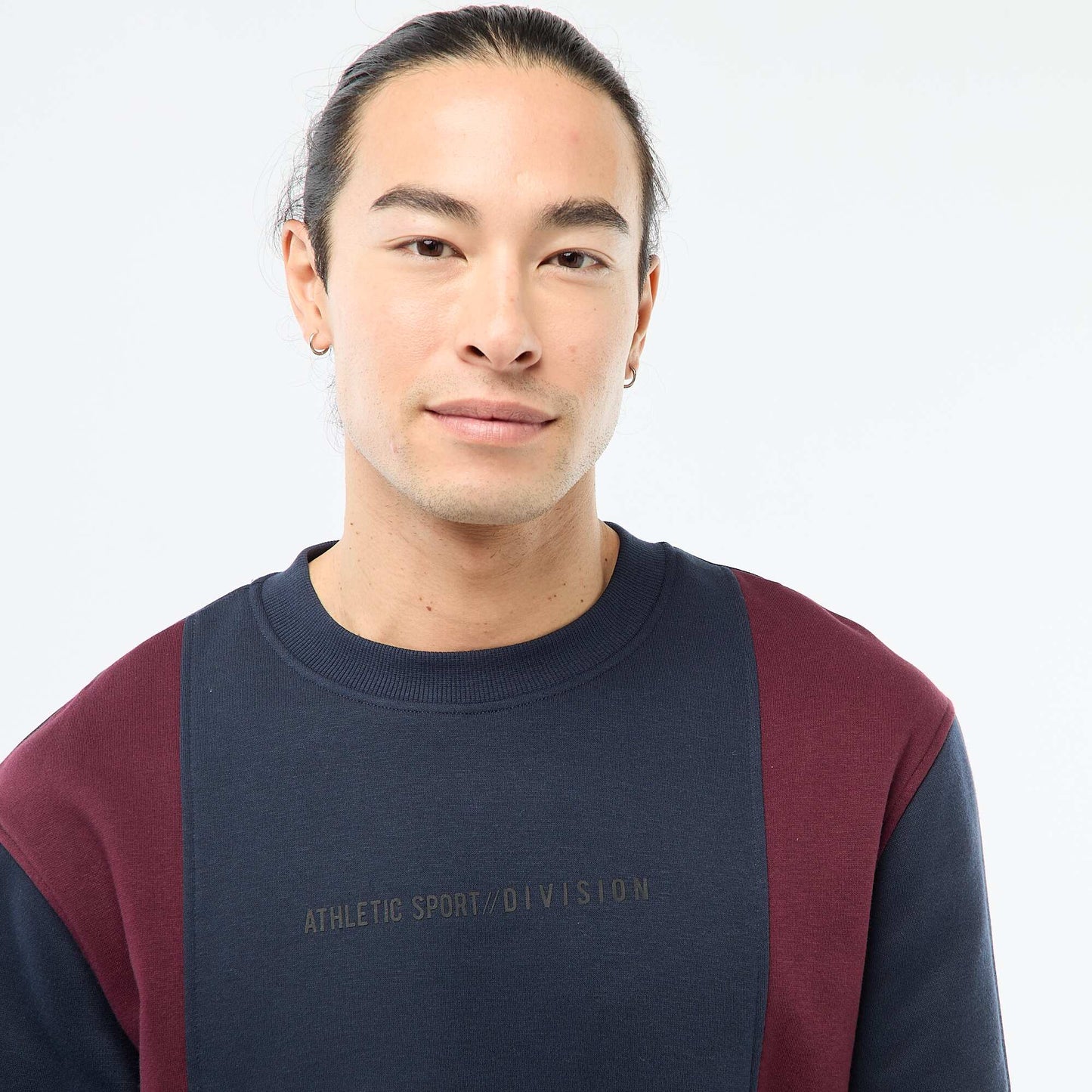 Colorblock Sweatshirt with Sportswear Style BLUE