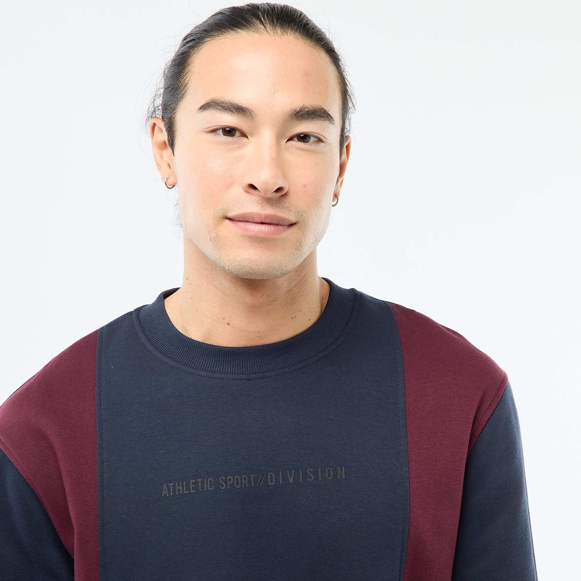 Colorblock Sweatshirt with Sportswear Style BLUE