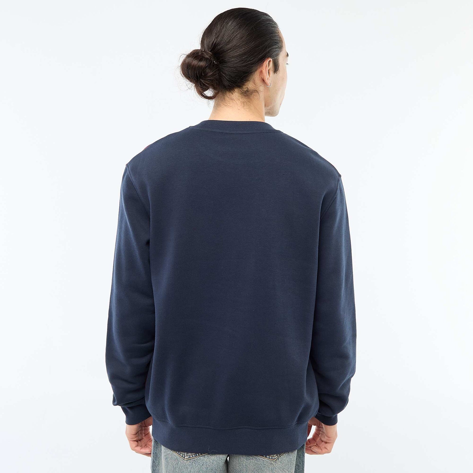 Colorblock Sweatshirt with Sportswear Style BLUE
