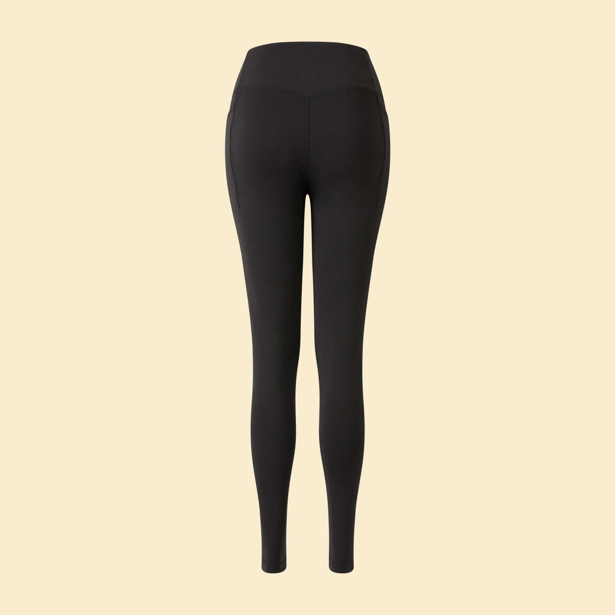 Sports leggings with pockets BLACK