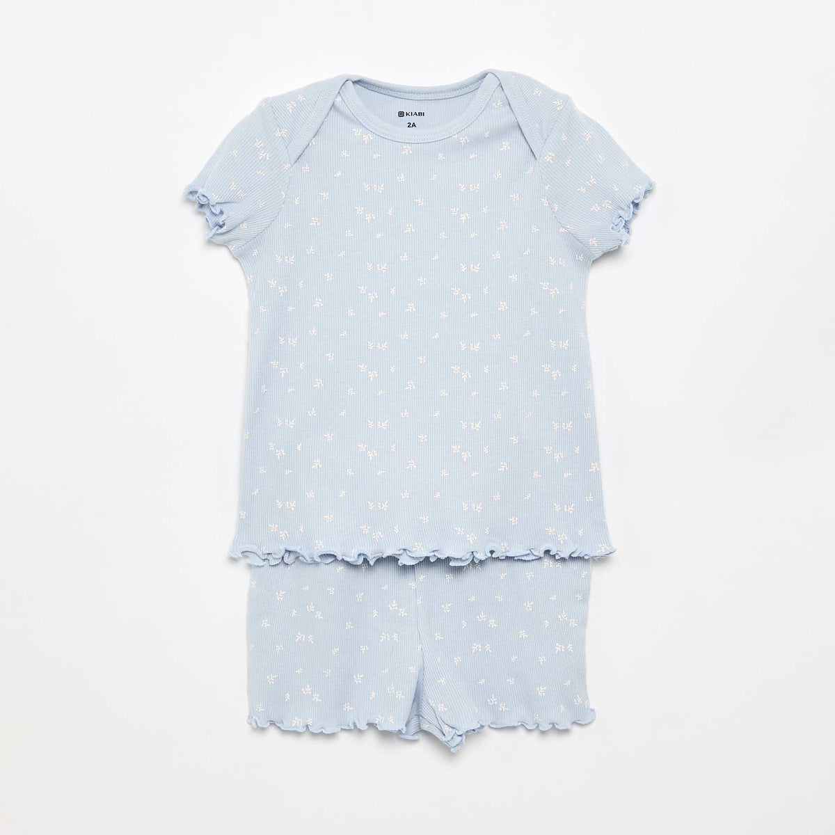 Short Pajama Set - T-shirt + Shorts - 2 Piece BLUE